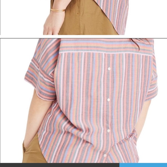 Madewell Multicolor Courier Button-back Shirt - Picture 8 of 8